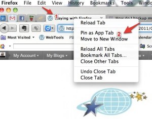 Firefox 4 Pinned App