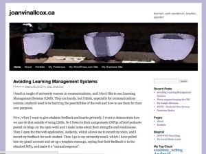 A screenshot of joanvinallcox.ca