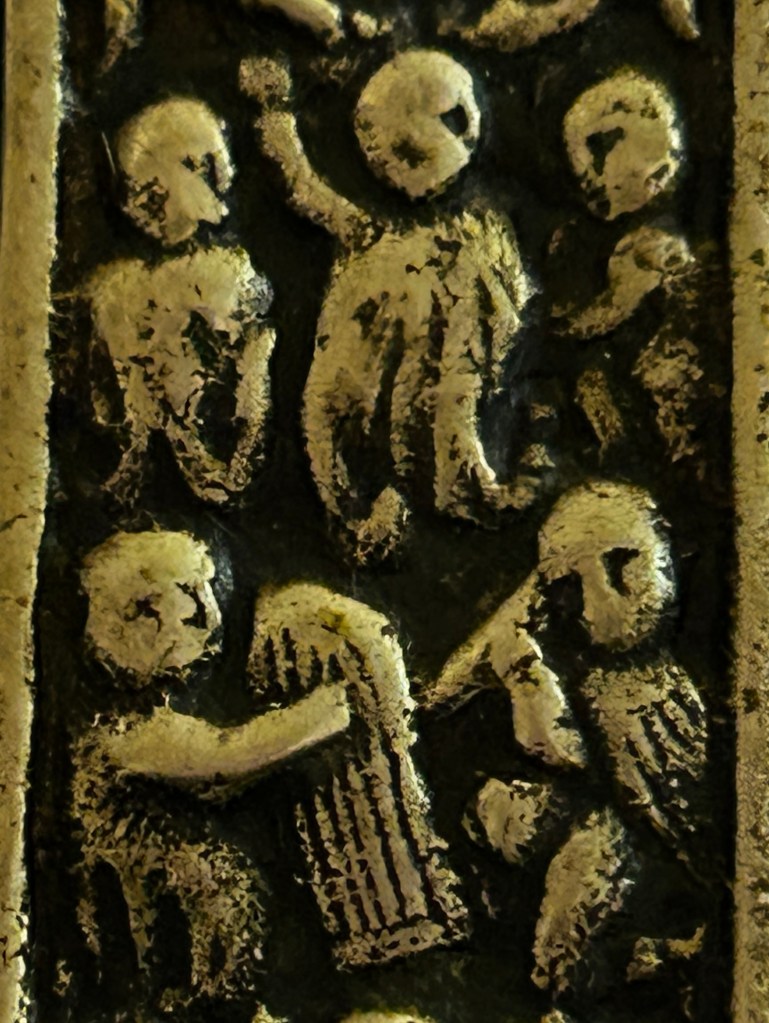 A detail from a Celtic Cross from Iona