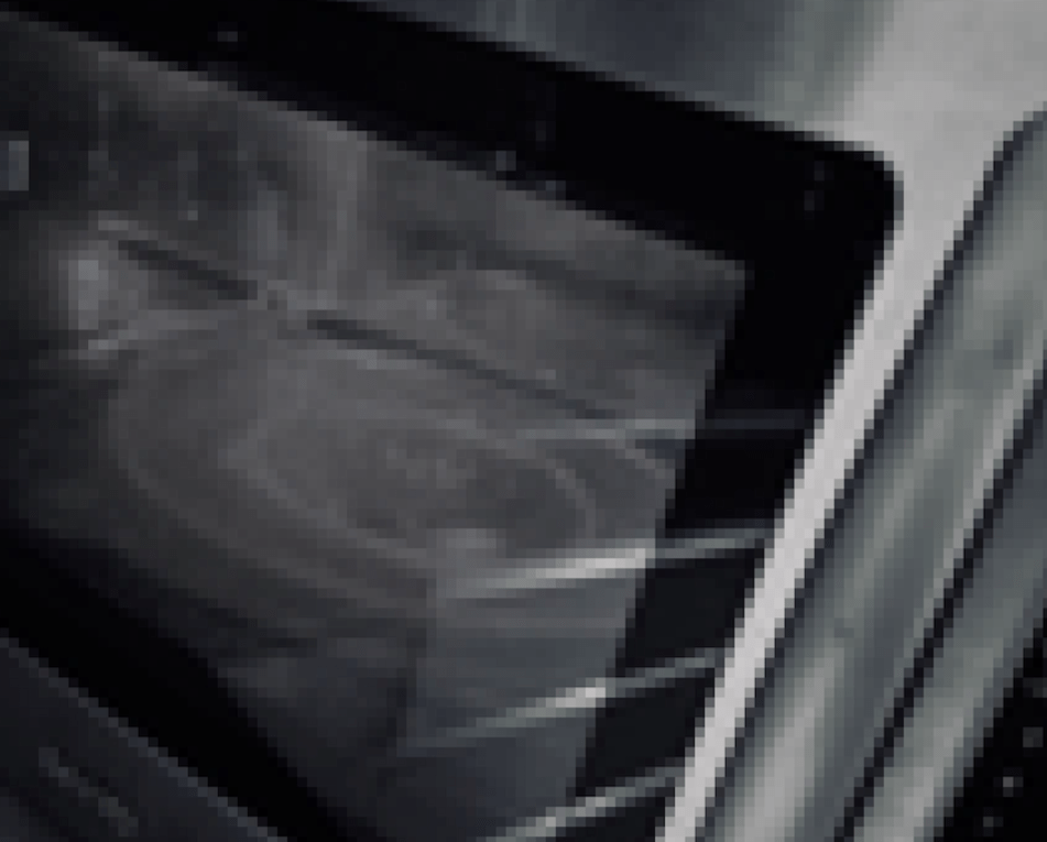 Blurred, angled microwave