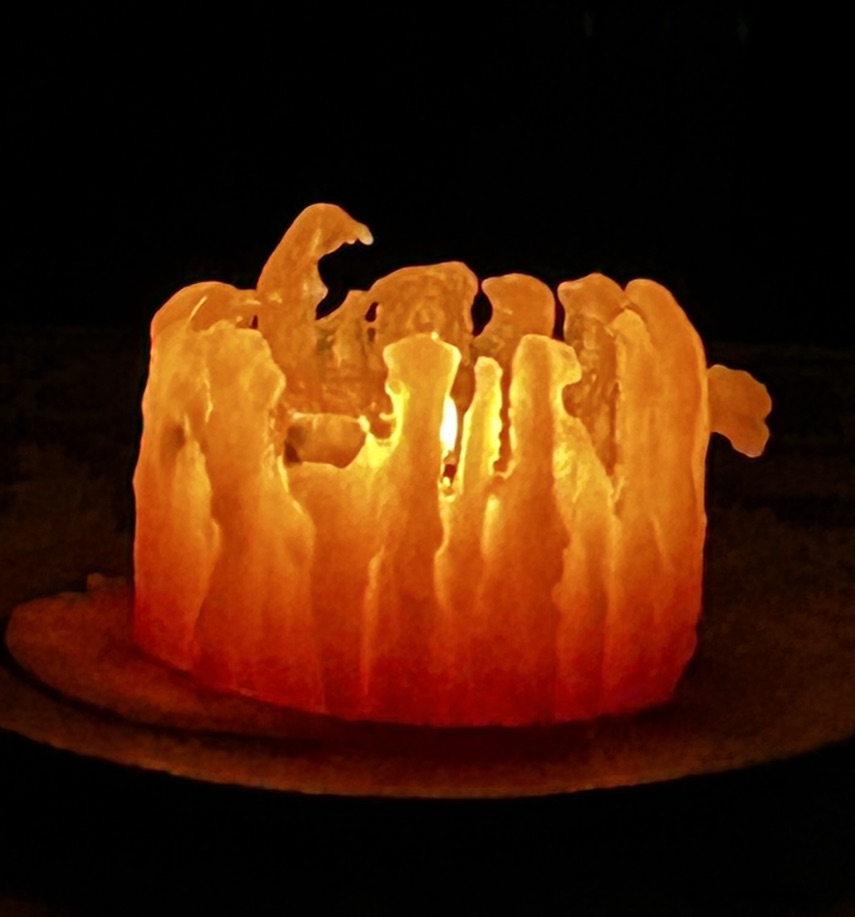 candle with almost hidden flame